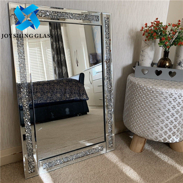آینه دکوراسیون اتاق نشیمن OEM، آینه دیواری طلایی نقره ای 1.1 میلی متر - 8 میلی متر